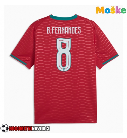 Moške Nogometnih dresov Portugalska Bruno Fernandes #8 Domači SP 2026 Kratki rokavi Moške Nogometnih dresov Portugalska Bruno Fernandes #8 Domači SP 2026 Kratki rokavi